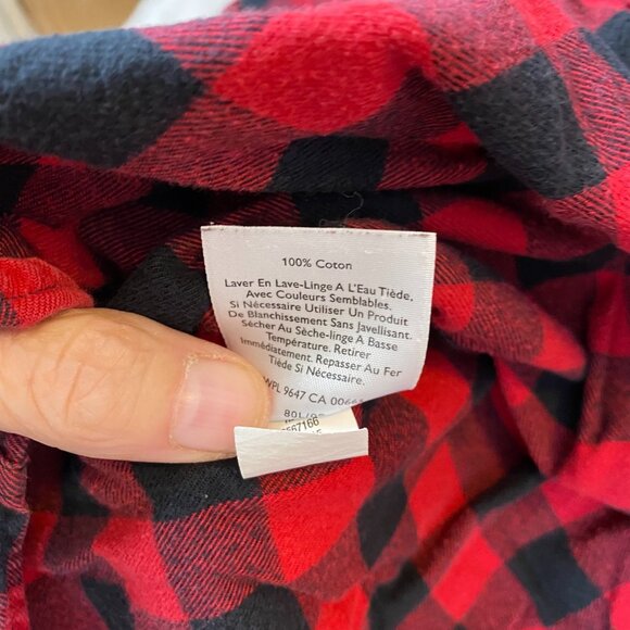 Eddie Bauer Men's Flannel Shirt XLT Red Black Buffalo Plaid Relaxed Fit Long Sle - Picture 8 of 10